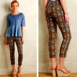 Cartonnier for Anthropologie Fish Print Charlie Trouser